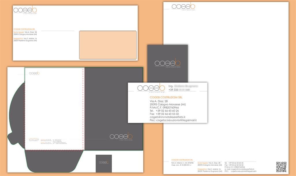 Creazione immagine coordinata per impresa di costruzioni Cogeb