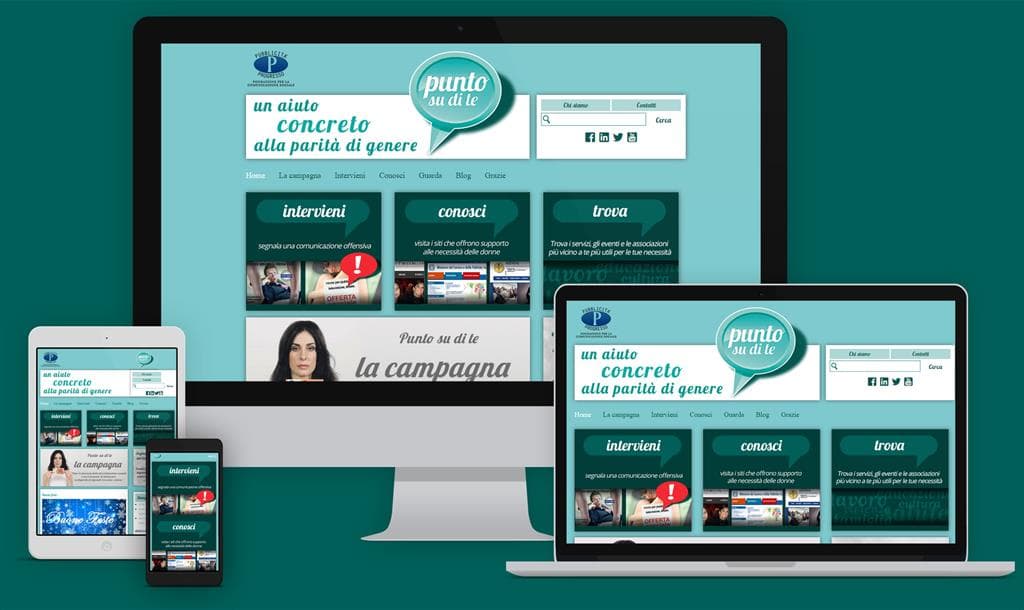 Realizzazione del sito web per la campagna Pubblicità Progresso "Punto su di te"