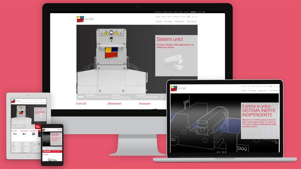 Creazione di un sito web per un produttore di sistemi di polimerizzazione