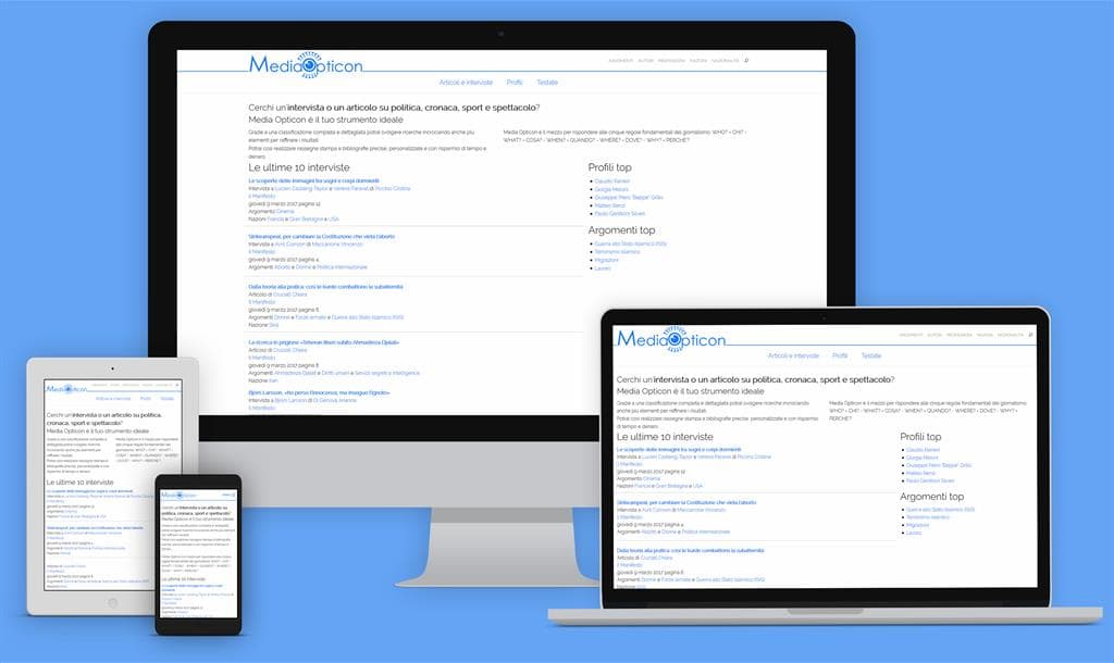 Realizzazione di un sito web per un'agenzia di rassegne stampa