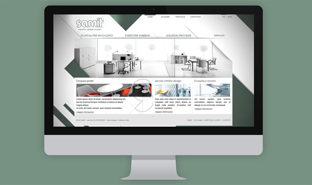 Realizzazione di un sito web per la logistica di magazzino e l'arredamento uffici