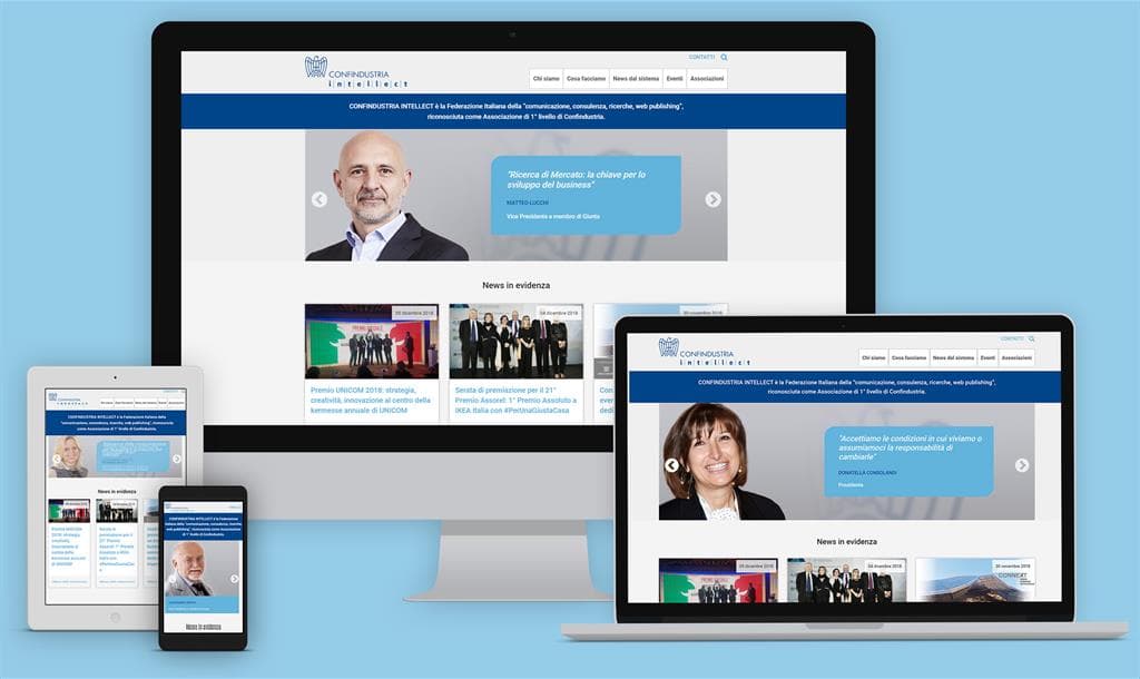 Realizzazione di un sito web per Confindustria