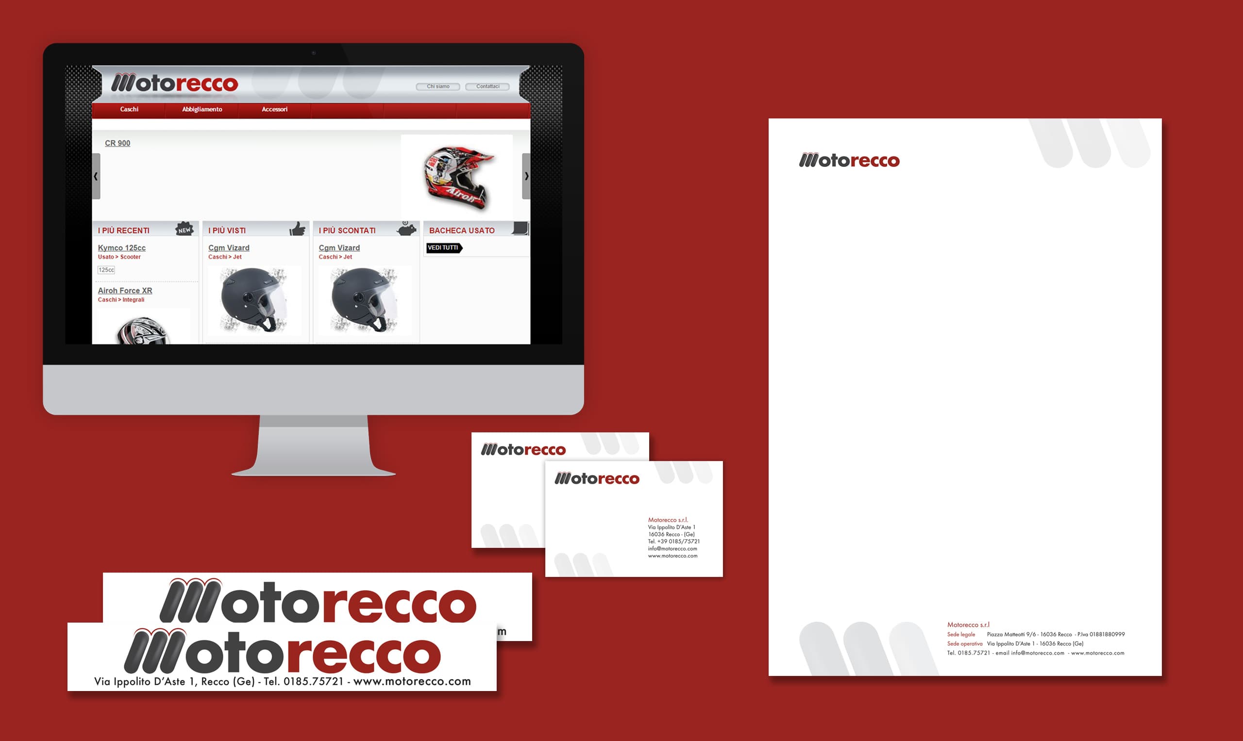 Realizzazione identità aziendale per motociclismo Motorecco