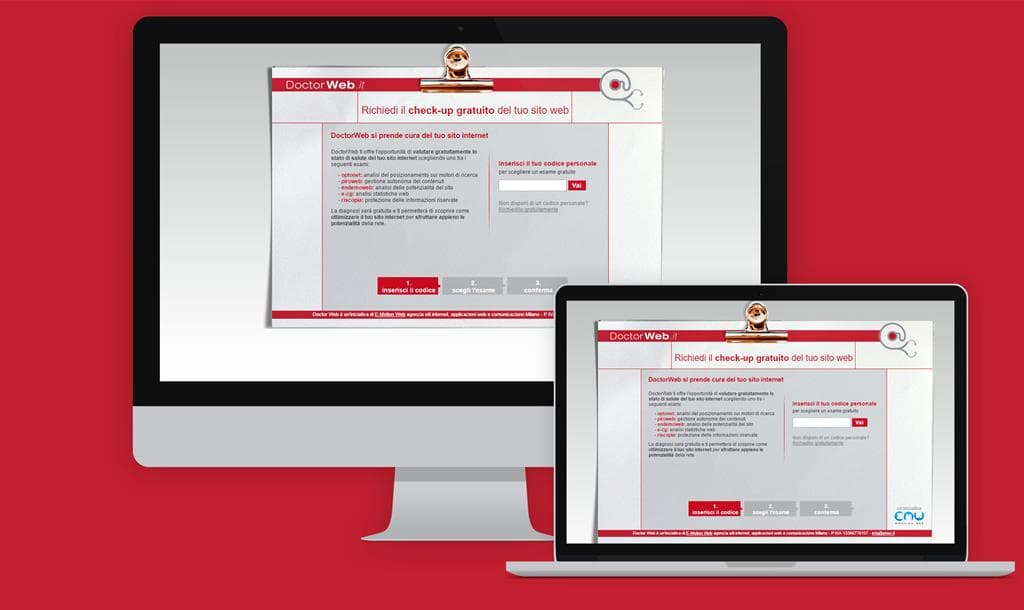 Web design per campagna check-up siti internet per web agency