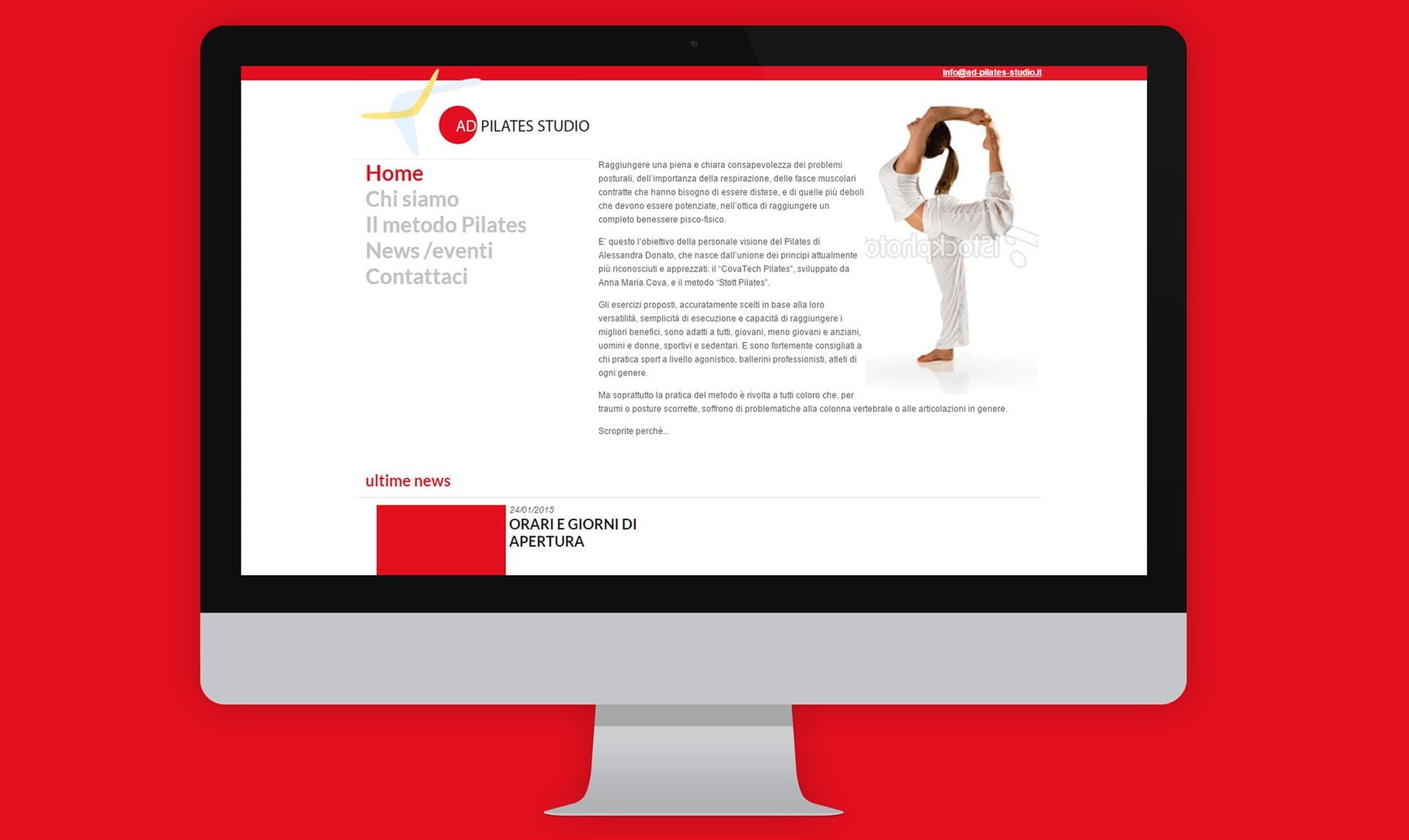Creazione sito internet per studio pilates Milano Alessandra Donato