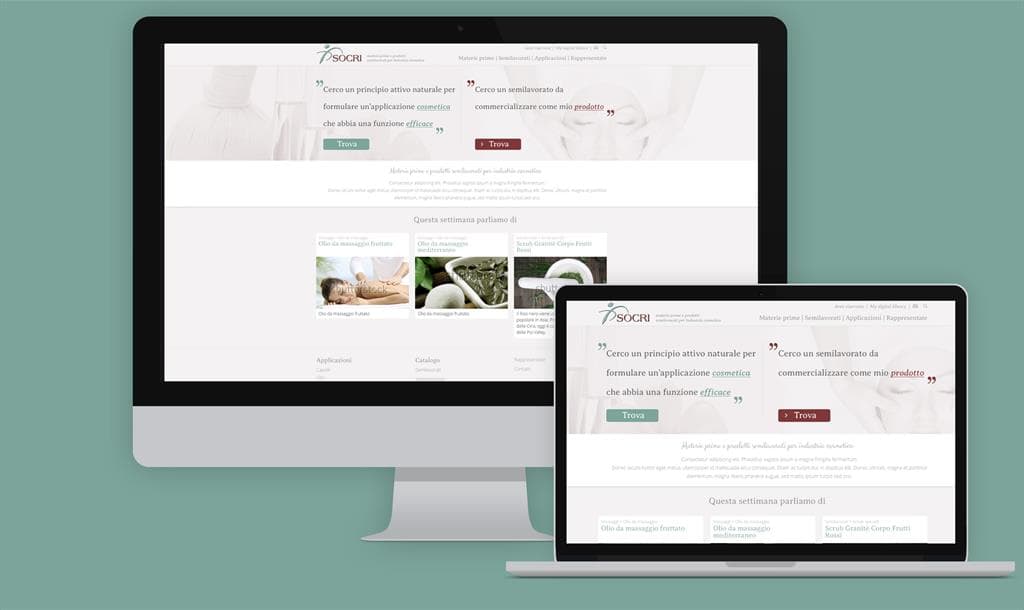 Creazione di un sito internet per il settore della cosmetica
