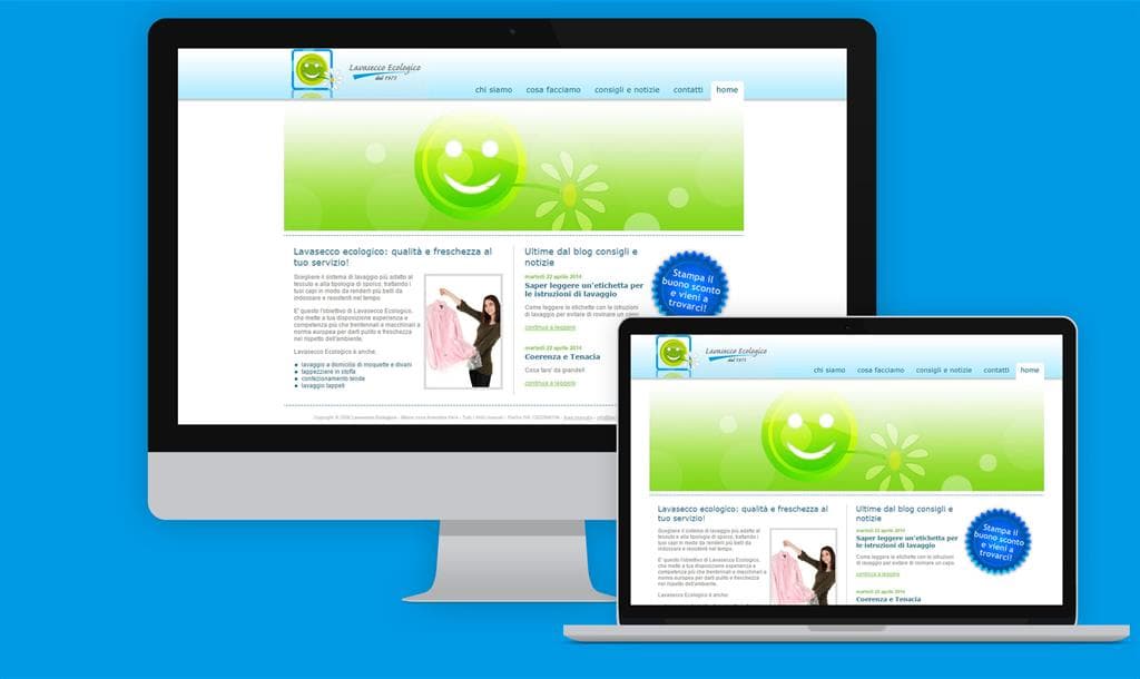 Realizzazione sito web per lavanderia lavasecco ecologico