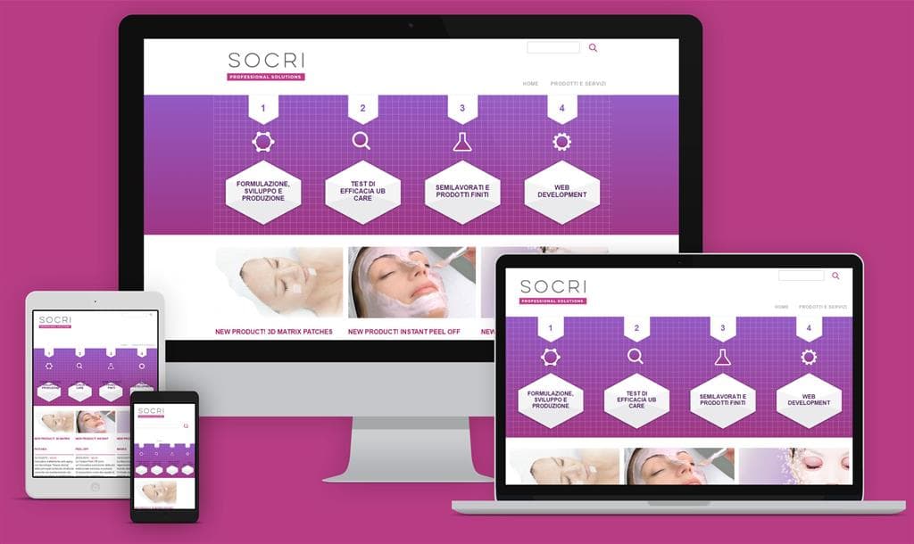 Realizzazione di un sito internet per il mercato cosmetico