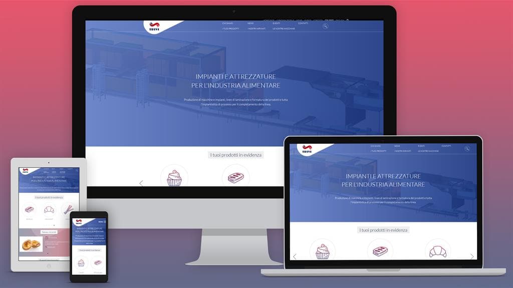 Realizzazione di un sito web per il settore impianti per l'industria alimentare