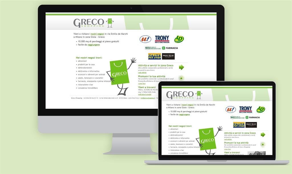 Creazione sito Internet per centro commerciale Greco Shopping